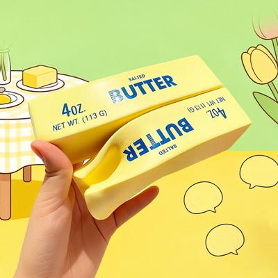 Butter-Quetschspielzeug, Langsam aufsteigende Butterstifte, Weiches Schaumstoff-Slow-Rebound-Quetschspielzeug, Tragbares sensorisches Spielzeug zur Angstlinderung für Erwachsene und Kinder