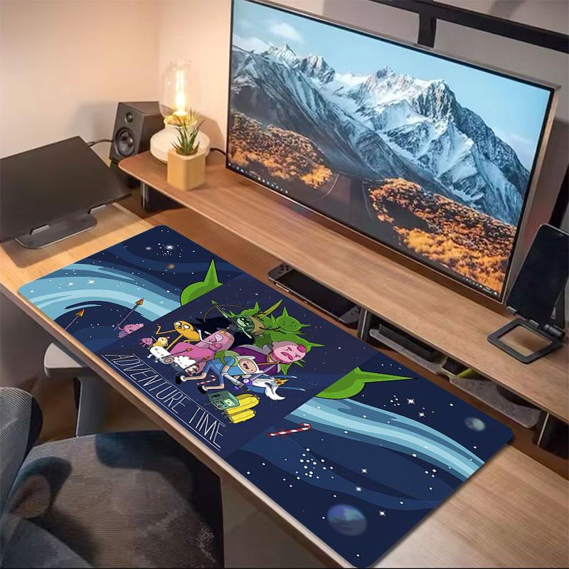 Adventure Time Large Size Mouse Pad Large Gaming Table Cushion Nonslip Laptop Tablet Big Mousepad Xxl Mat Mini Pc Playmat With Lock Edge