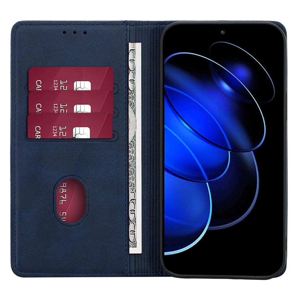 

For Honor X6a 4G Leather Case Magnetic Auto Closing Phone Cover Sapphire