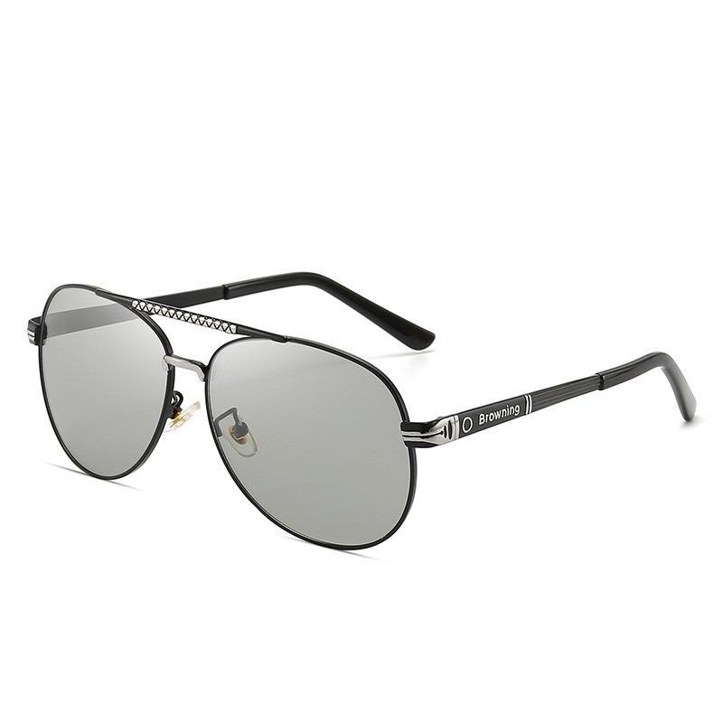 Pochromic Sunglasses UV400 Fly Light Shield Color Changing Lenses Men's Anti Glare Driving Glasses for Day and Night Use