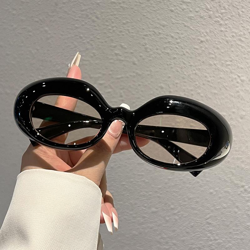 New Oval Sunglasses, Hip-Hop Street Style, Retro Fashion, Trendy Ins Versatile Sunglasses