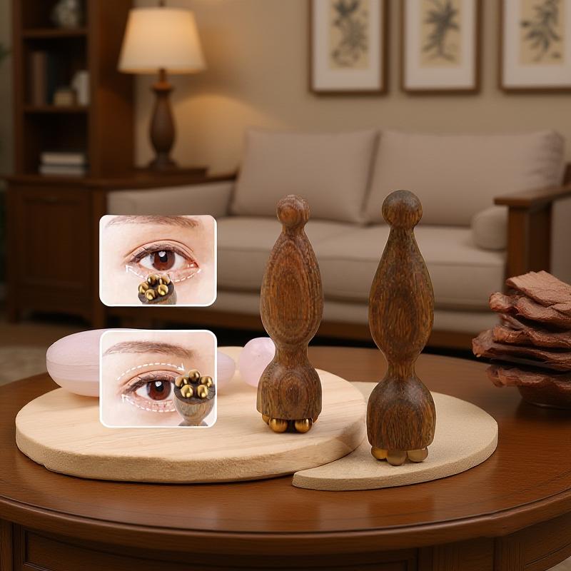 Green Sandalwood Face Massage Tools Gua Sha Face Skin Care Massage Sticks Lotus Seedpod Shape Massager Facial Physiotherapy Tool