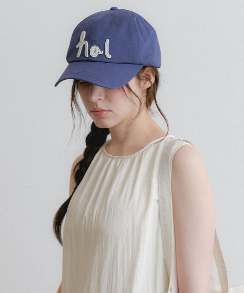 Hallen Stitch Logo Lettering Ball Cap (C082_Blue)