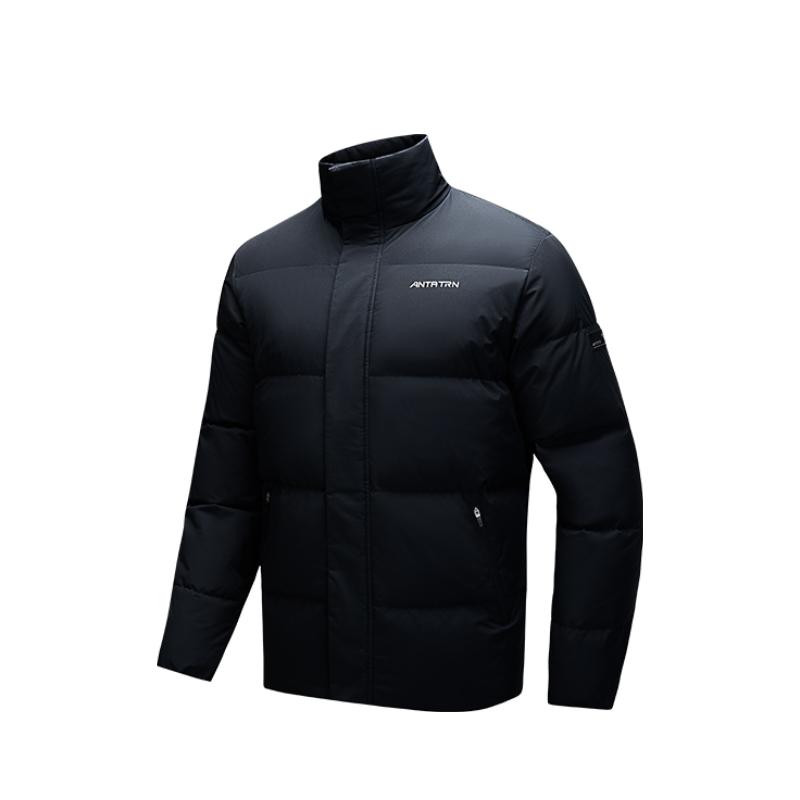 Anta Dreilagige Schnellwärme Vier-Schutz-Technologie Wasserdicht Winddicht Ölbeständig Stehkragen Daunenjacke Herren Oberbekleidung Basic-Schwarz 952547928-1