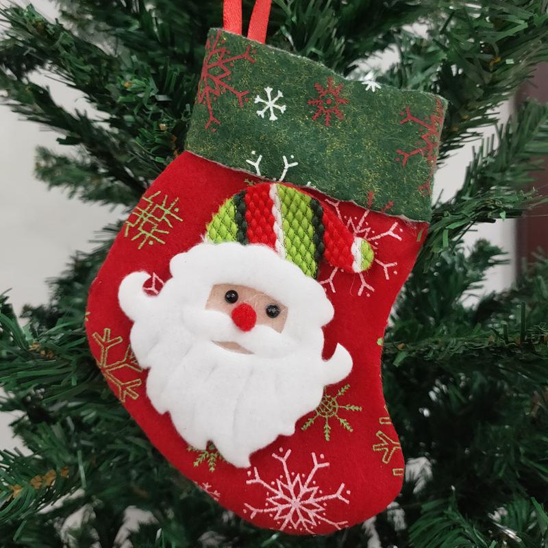 Christmas Party Decoration Christmas Gift Bag Santa Snowman Socks Pendant Accessories Customization