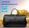 Men's Vintage Leather Travel and Gym Bag with Shoe Compartment - Crossbody Handbag & Shoulder Bag, Large Capacity.