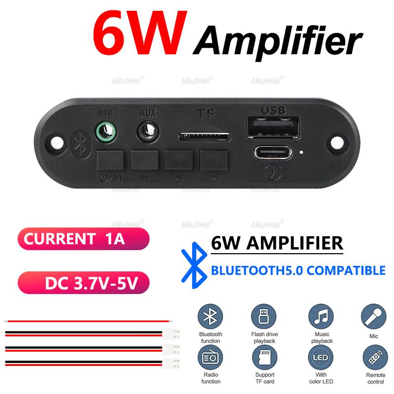 2x3W Bluetooth 5.0 Amplifier Kit with Black Case Remote DC 8-24V for Car Home FiiO Ampero II Powerful Audio Subwoofer AmpGood Product
