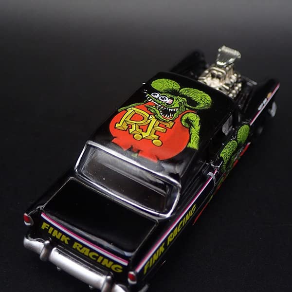 Johnny Lightning Rat Fink 1955 Chevy Sedan CTC Exclusive Rat Fink Diecast Car 164 2-Door - - [Used]