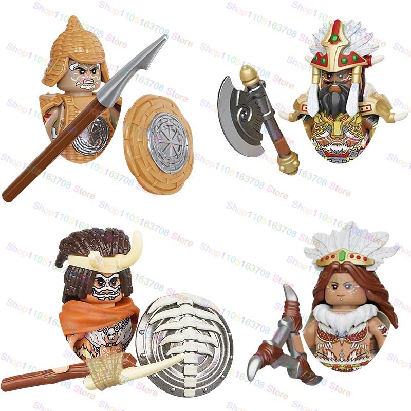 Anime Cartoon Three Kingdoms Cao Cao Sun Quan Liu Bei Characters Building Blocks Accessories Toys Children's Christmas Gift