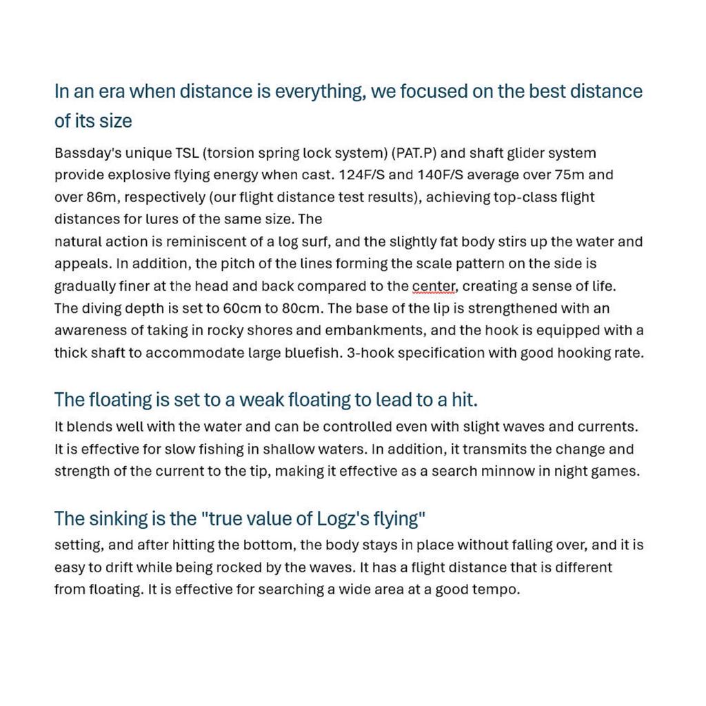 Bassday LOGS 124S Sinking Lure P-04 (3068)