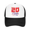 Casquettes de Baseball en Maille Bleues avec Lettres El Numéro Chanceux Rouge Fabio Quartararo Casquette de Papa de Plage Unisexe pour Femmes Casquette à Visière