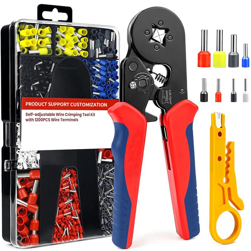 HSC8 6-4 Insulated Tubular Terminal Crimping Pliers Set