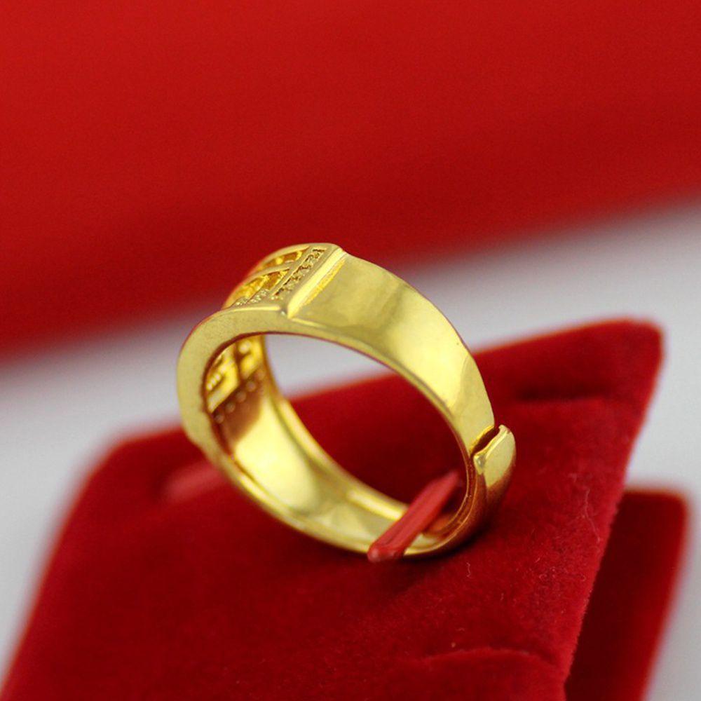Steel Gold Color for Unisex High Quality Finger Ring Opening Ring Abacus Ring Titanium Rings