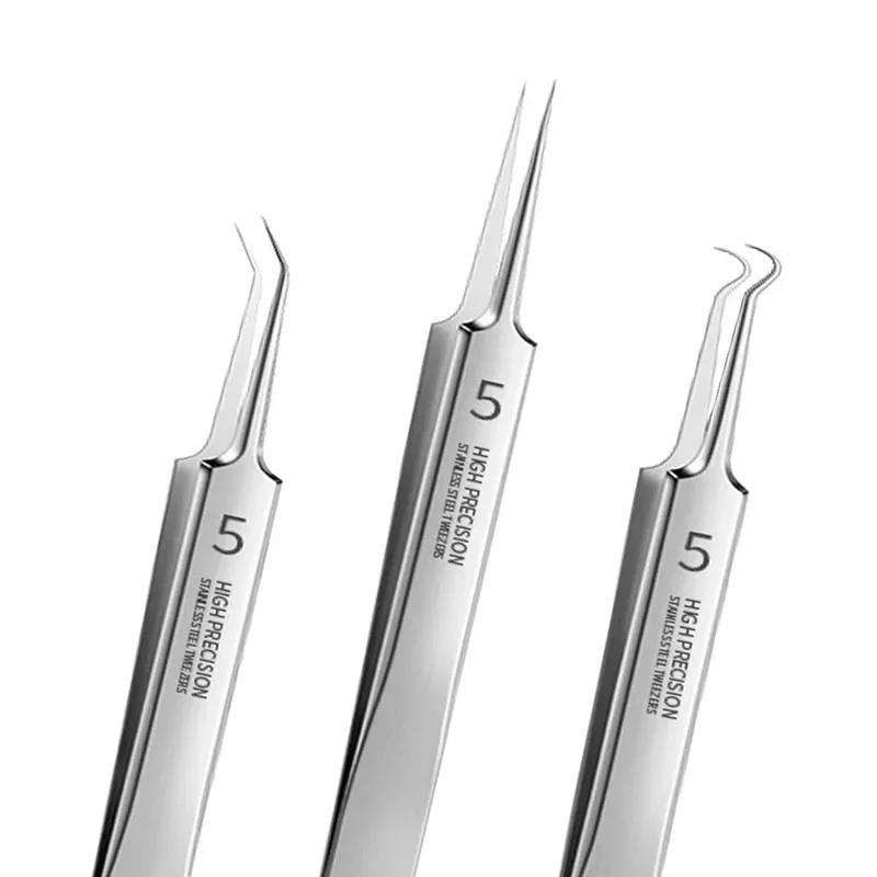 Ultra-fine Cell Pimples Blackhead Clip Tweezers Beauty Salon Remover Acne Needle Blackhead Deep Cleaner Clip Face Skin Care