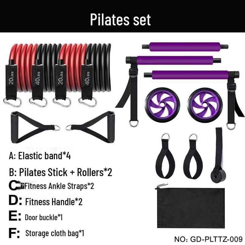 TLXT Fitness Resistance Band and Ab Roller Set
