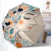 1pc Floral and Botanical Patterns Automatic Open/CloseUmbrella-CuteUmbrella with Cute Design, Portable 3-Fold Compact Umbrella for Men & Women, Valent