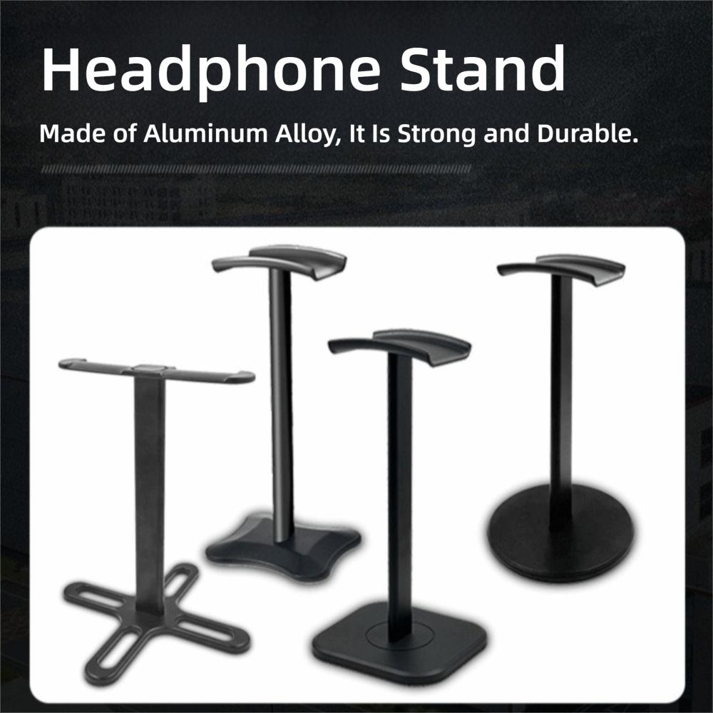 with Anti-Slip Base Headset Holder ABS & Aluminum Alloy Over-Ear Headset Holder  Desktop Use