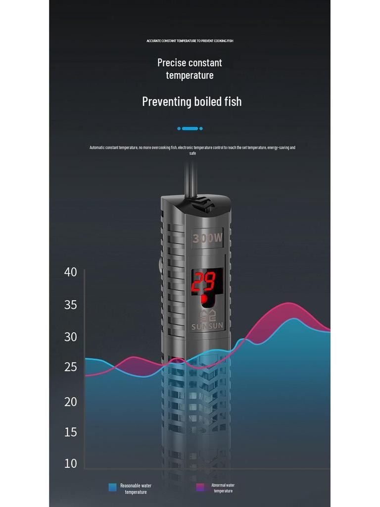 Explosion-Proof Digital Aquarium Heater with Thermostat for Fish and Turtle Tanks