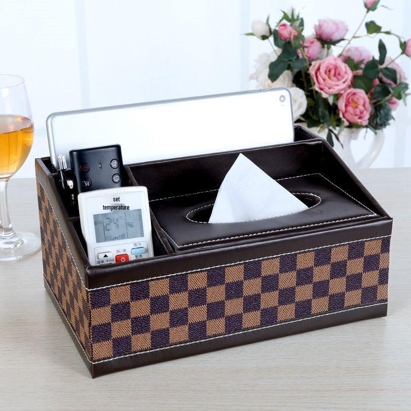 Multi-functional Tissue Box with Remote Control Storage for Living Room