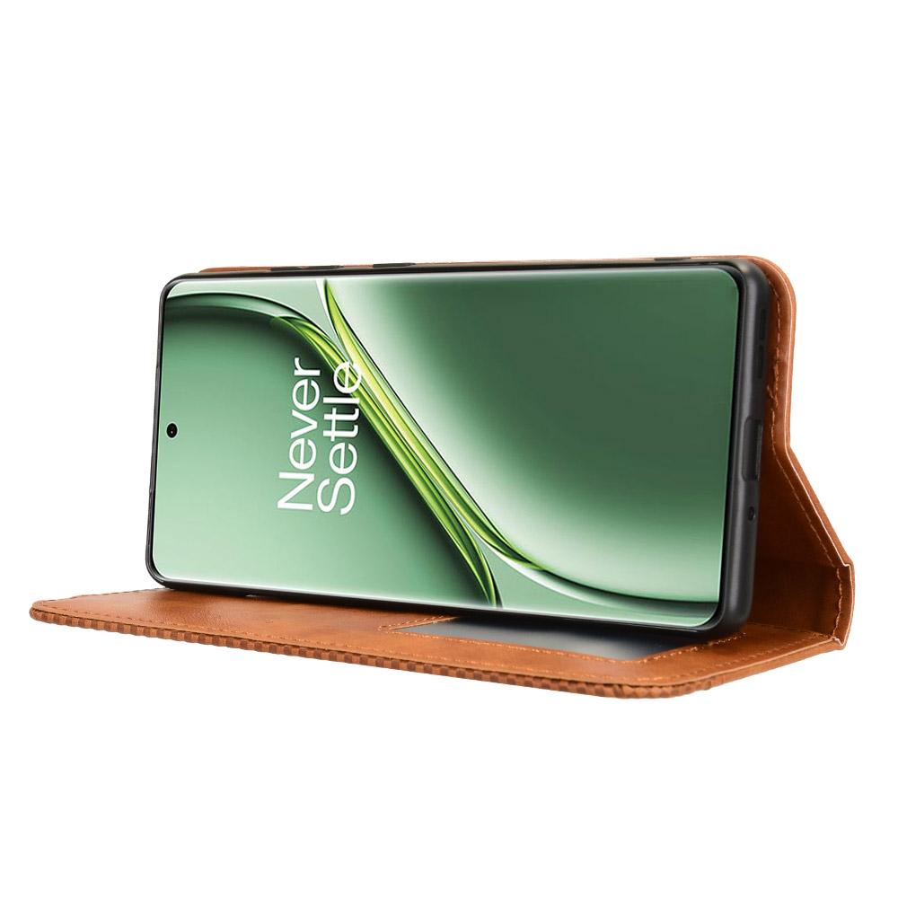 For OnePlus Ace 3 Pro 5G Wallet Case Anti-Drop Retro PU Leather Phone Cover