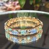 Metal Vintage Cloisonne Bangle Shell Women's Hand Bracelet Starfish Shell Bangle  Gold Jewelry