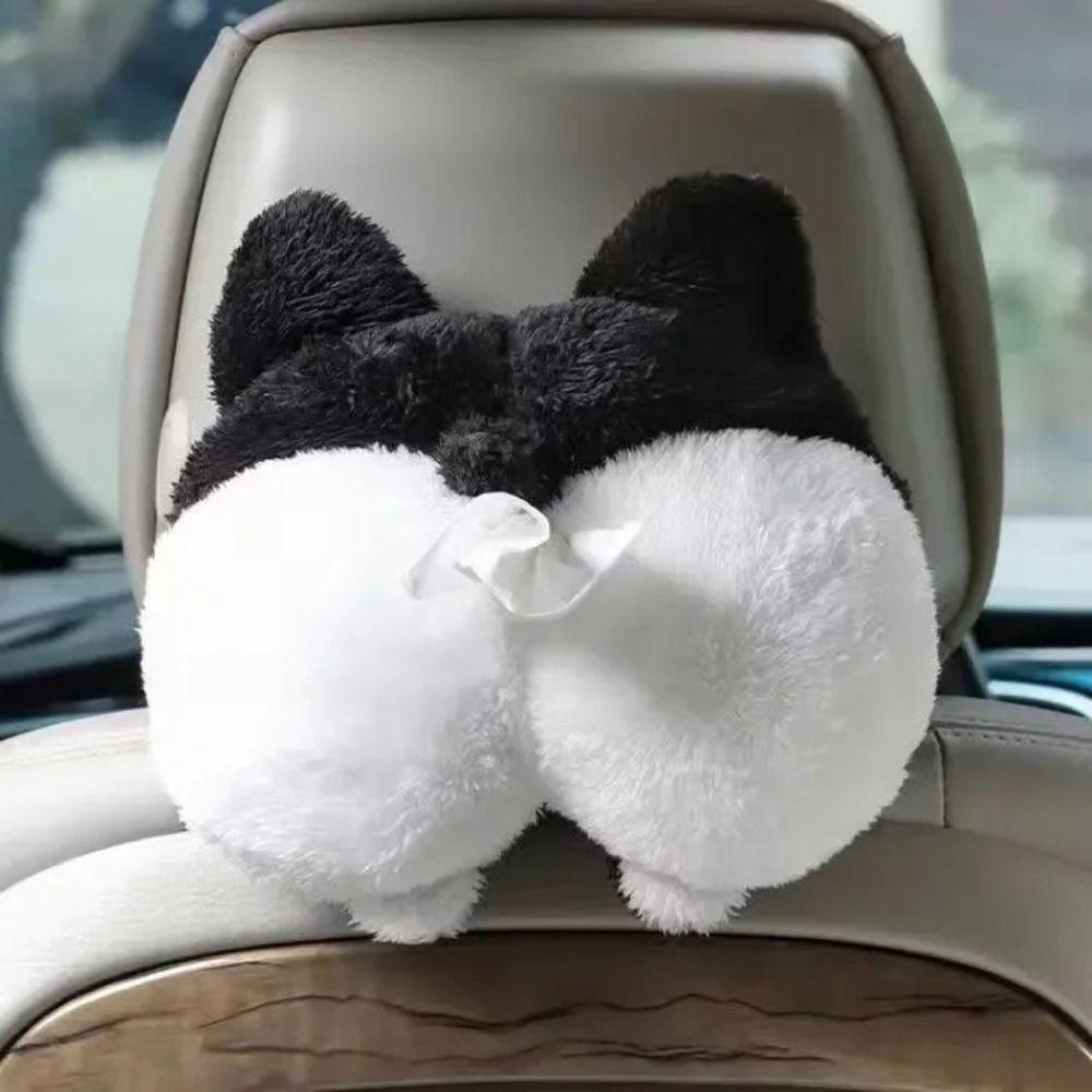 Napkin Holder Corgi Tissue Box Plush Paper Napkin Case Lovely Corgi Ass Tissue Box  For Car Seat