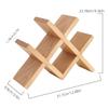 4-Bottle Wine Display Rack Standing Wine Storage Shelf Modern Solid Wood Wine Rack  Showrooms