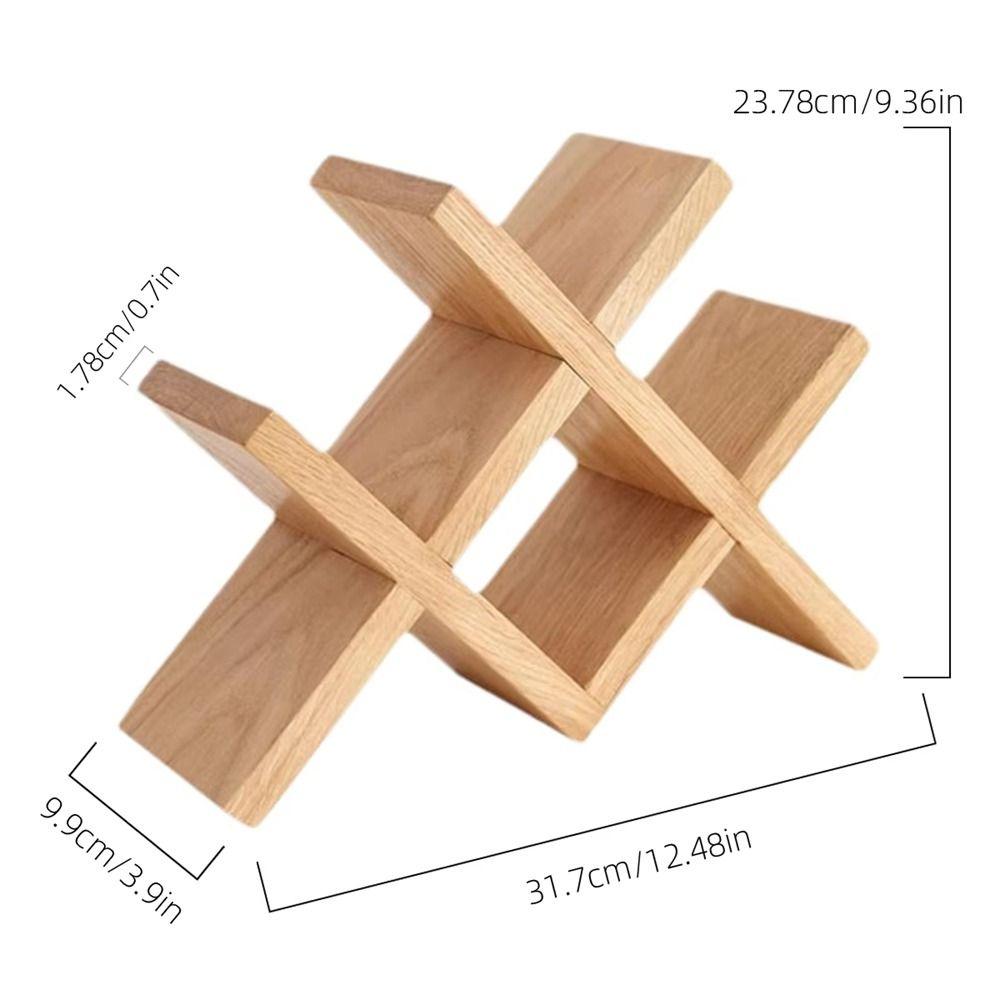 4-Bottle Wine Display Rack Standing Wine Storage Shelf Modern Solid Wood Wine Rack Showrooms