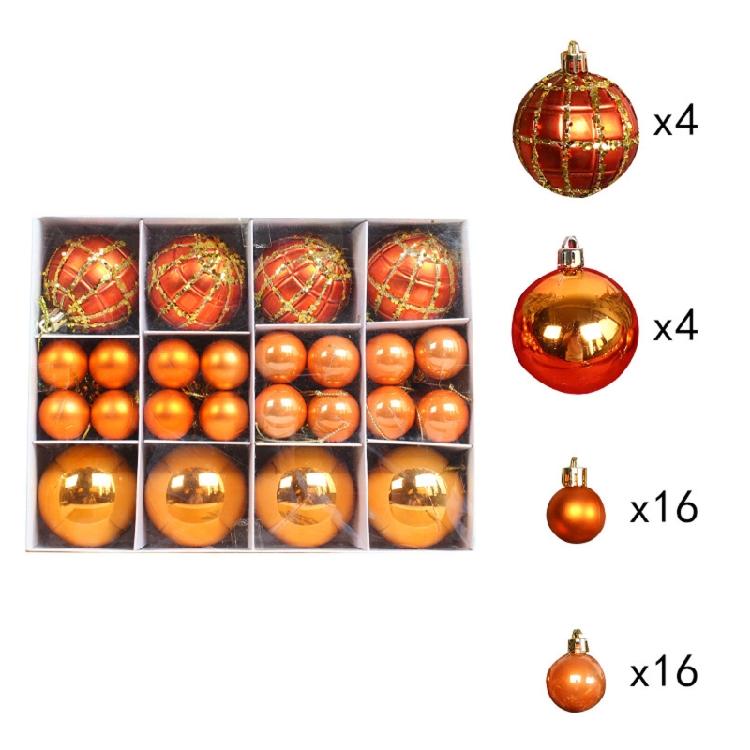 Decorazioni Albero di Natale Palline Sferiche Set Palline da Appendere Ornamenti Decorazione Campanella