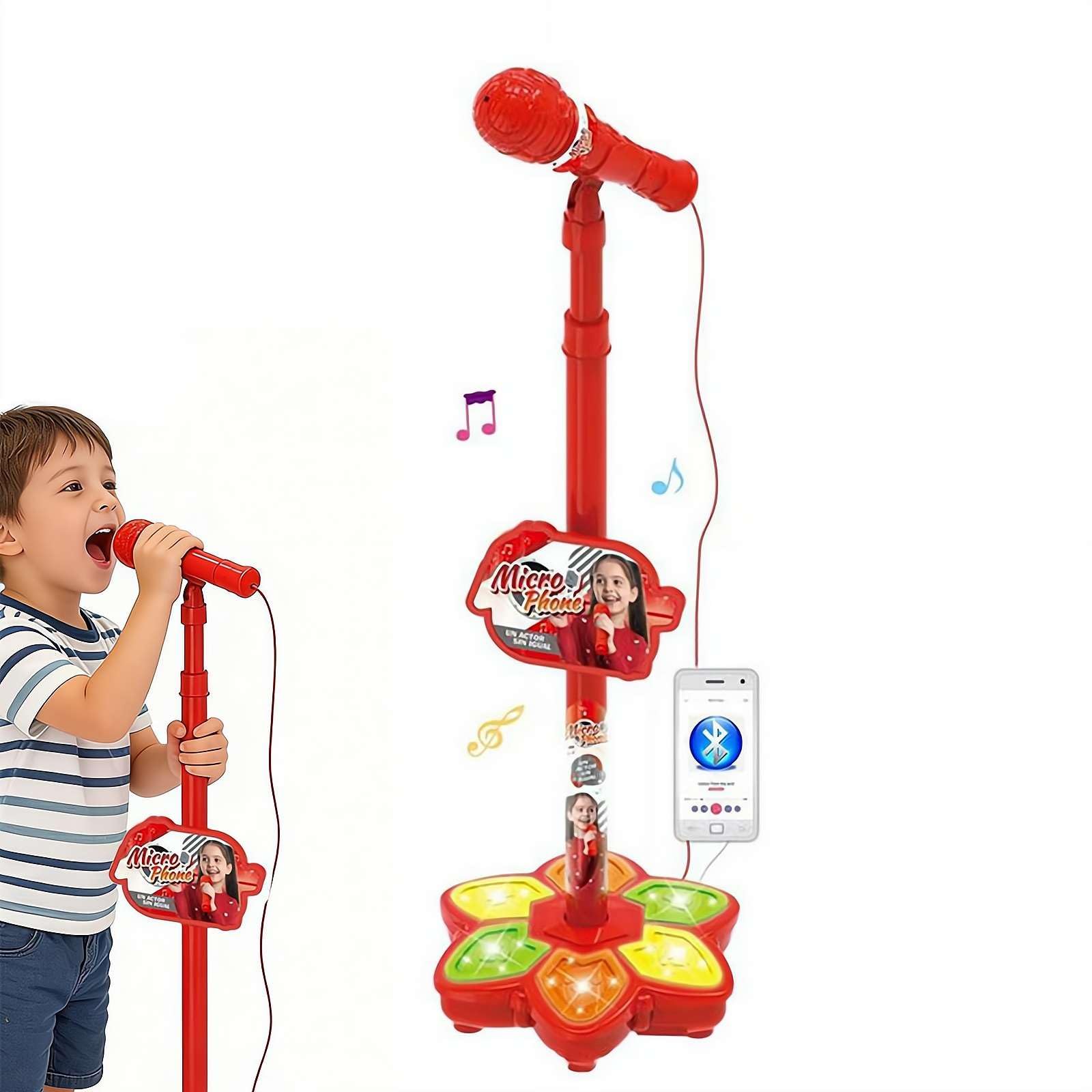 Children s Microphone Toy, Karaoke Machine Toy, With Music And Lights, Portable And Easy To Use, Suitable For Children Aged 3 And Above