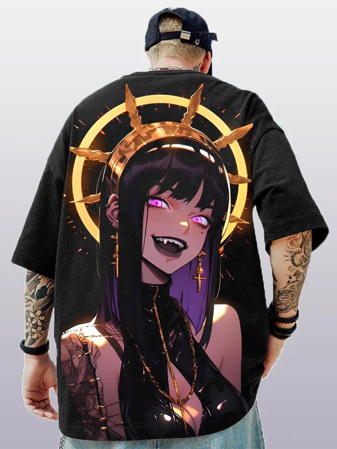 

Летняя модная футболка унисекс аниме персонаж японская уличная крутая парная футболка 3XL