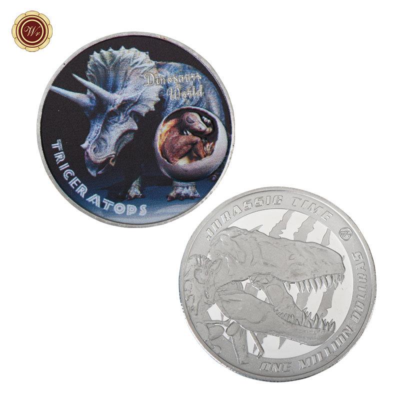Monete Metalliche Commemorative Collezione Dinosauri, Intorno, Gioca con Medaglie Commemorative, Monete Attrazione Turistica