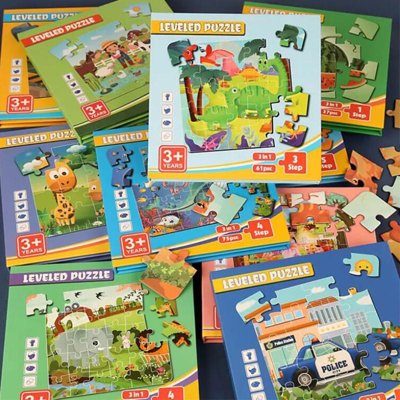 Montessori Magnetic Puzzle Games for Boy Girl Kids Travel Busy Quiet Book Wooden Magnet Jigsaw Puzzle Educational Toys 3 4 5 Y
