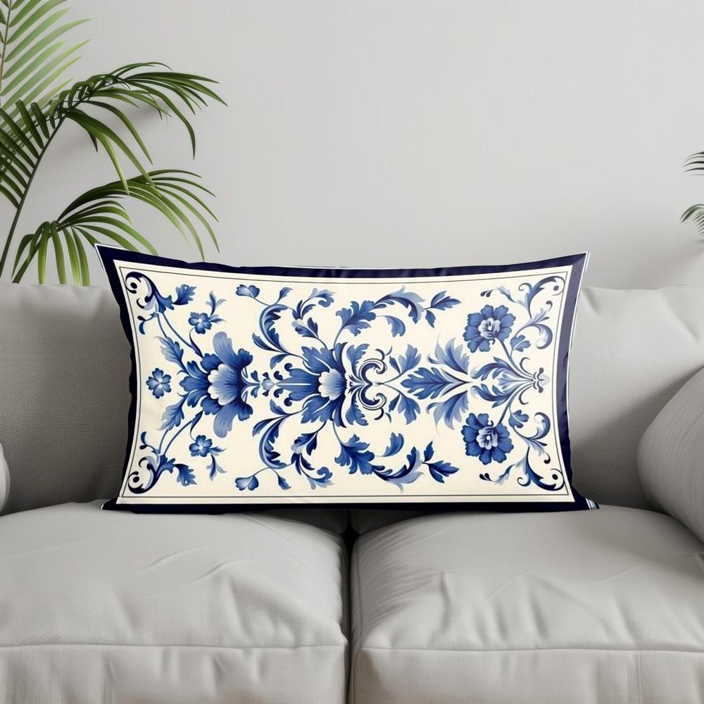 Home Decor Colorful Floral Pattern Pillowcase Suitable For Sofa Bedroom Car Pillow Cover Cushion Rectangular Back Cushion