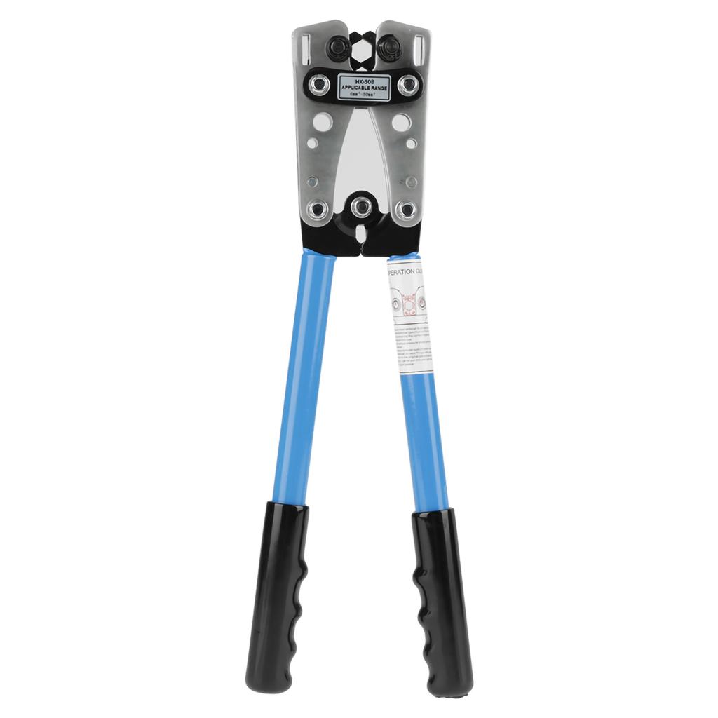 6   50 mm HX 50B Plug Terminal Crimping Tool Cable Wire Lug Hex Terminal Crimper(Blue)