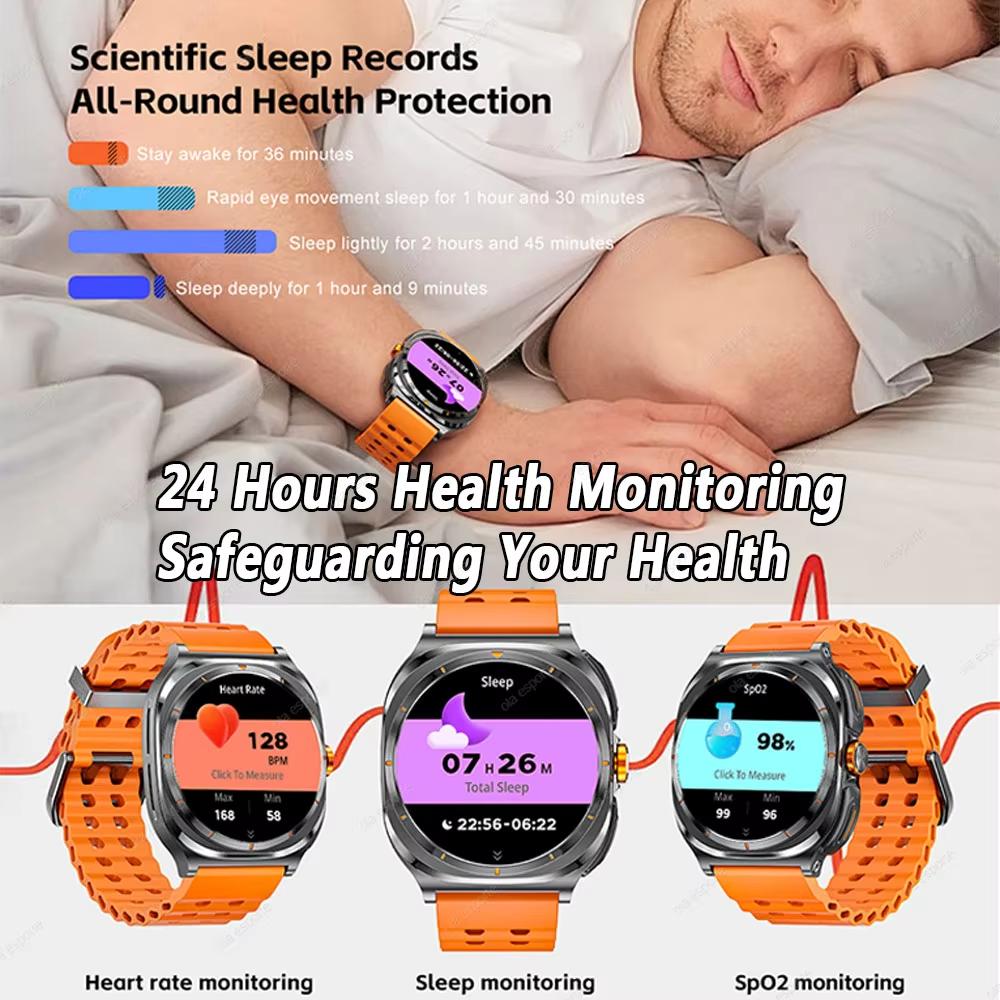 2025 New Smart Watch TWS Headset 2 In 1 AMOLED Wireless Headset Bluetooth Call Outdoor Sport Music Health Monitor Smartwatch Men