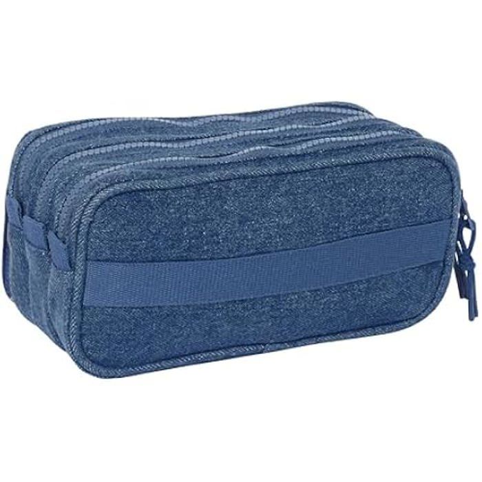Trousse à crayons - SAFTA - Donald Denim - Triple compartiment - Résistante - Design unique