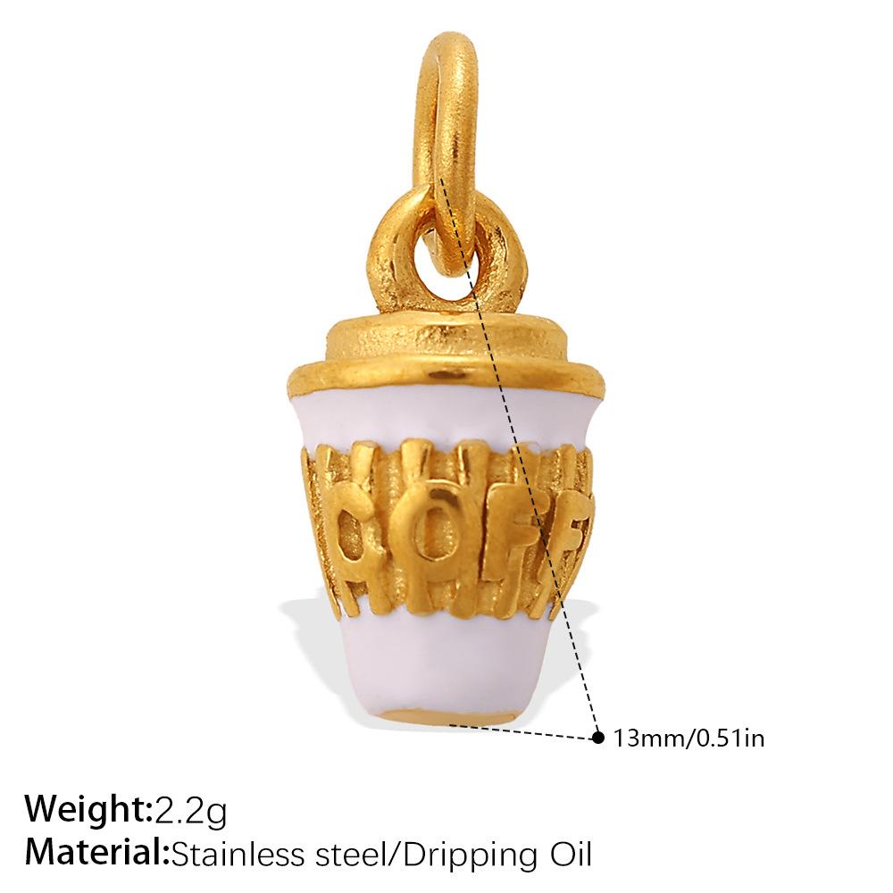 Fashion Three-Dimensional Coffee Cup, Cocktail Cup, Various Styles Diy Pendant Does Not Fade Creative Jewelry Accessories