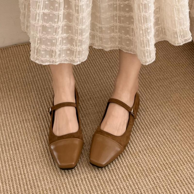 Módní Elegantní Mary Janes Ploché Boty Dámské Pásek na Přezku Nízké Ležérní Balerínky Dámské Jaro Podzim Plátěné Mokasíny 2025