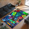 Personalized Crystal Velvet Carpet Custom Name Text,Geometry Dash Anti Slip Area Rug For Home Decoration