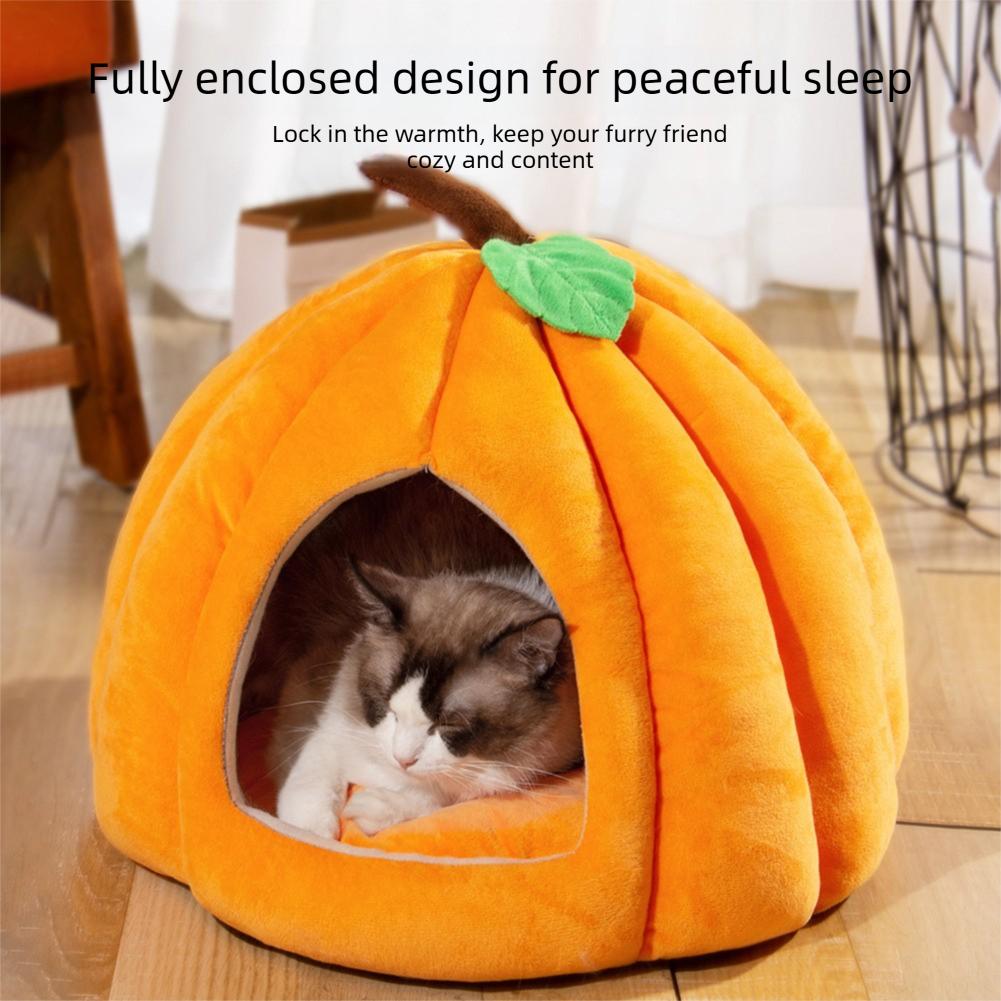 Halloween Small Cat Bed For Indoor Cats Warm Winter Cat Sleeping House Waterproof Portable Portable Dog House For Indoor Outdoor