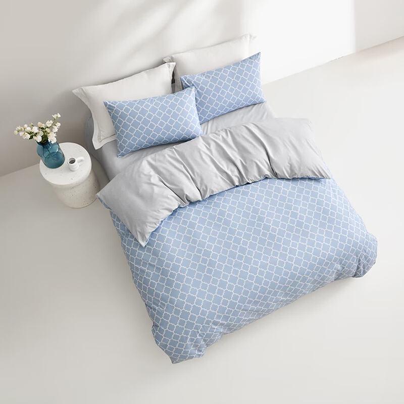 Luolai Lacey Solid Color 4-Piece Bedding Set