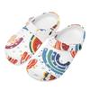 Unisex Allover Printed EVA Beach Clogs Breathable Soft Slip On Beach Shoes Pool Area Bathroom Home Walking Shoes Beach Wear