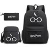 Harry Potter Pattern Backpack Student Bag Small Shoulder Bag Pencil Case Three-Piece Set Across