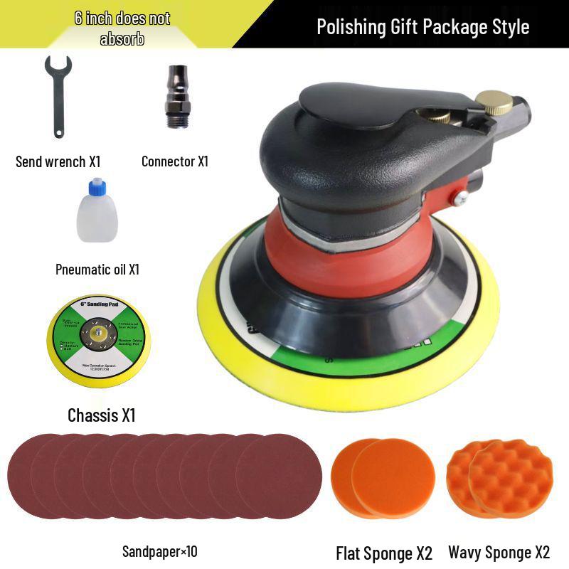 5" & 6" High-Speed Pneumatic Sander and Polisher, Model 313 Handheld Air Grinder