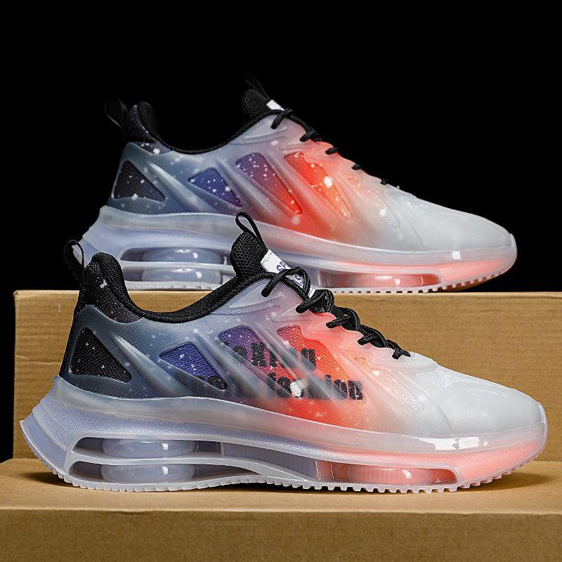 Men's Shoes Summer Breathable New Mesh Sports Running Shoes Air Cushion Shock Absorption Soft Sole Running Casual Dad Shoes