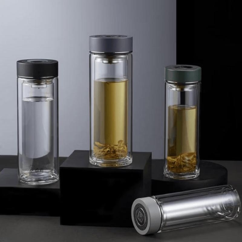 Sheenho Portable Double-Wall Glass Tea Tumbler