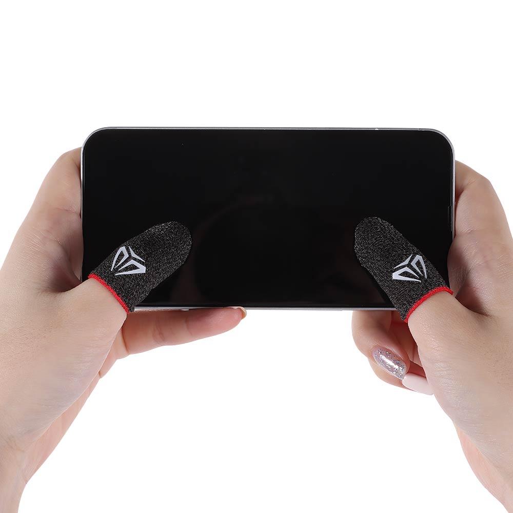 זוג אחד נייד לנשימה זיעה עמידה בפני אצבעות כפפות נגד החלקה משחק אצבע כפפות מסך מגע