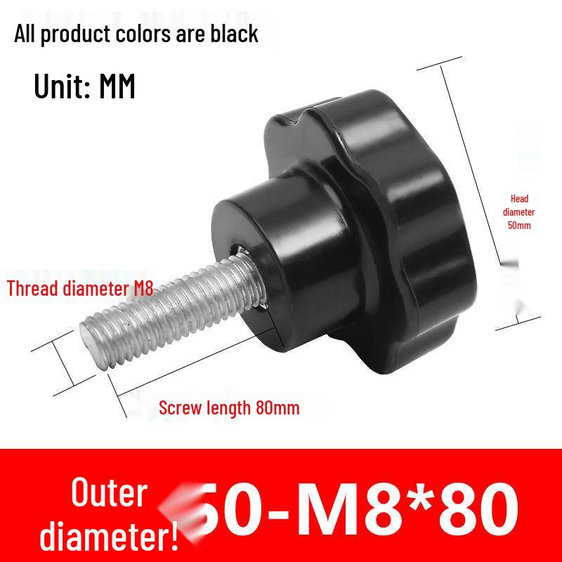 Star-Shaped Bakelite Hand-Tightening Screw Handle (M4-M10)