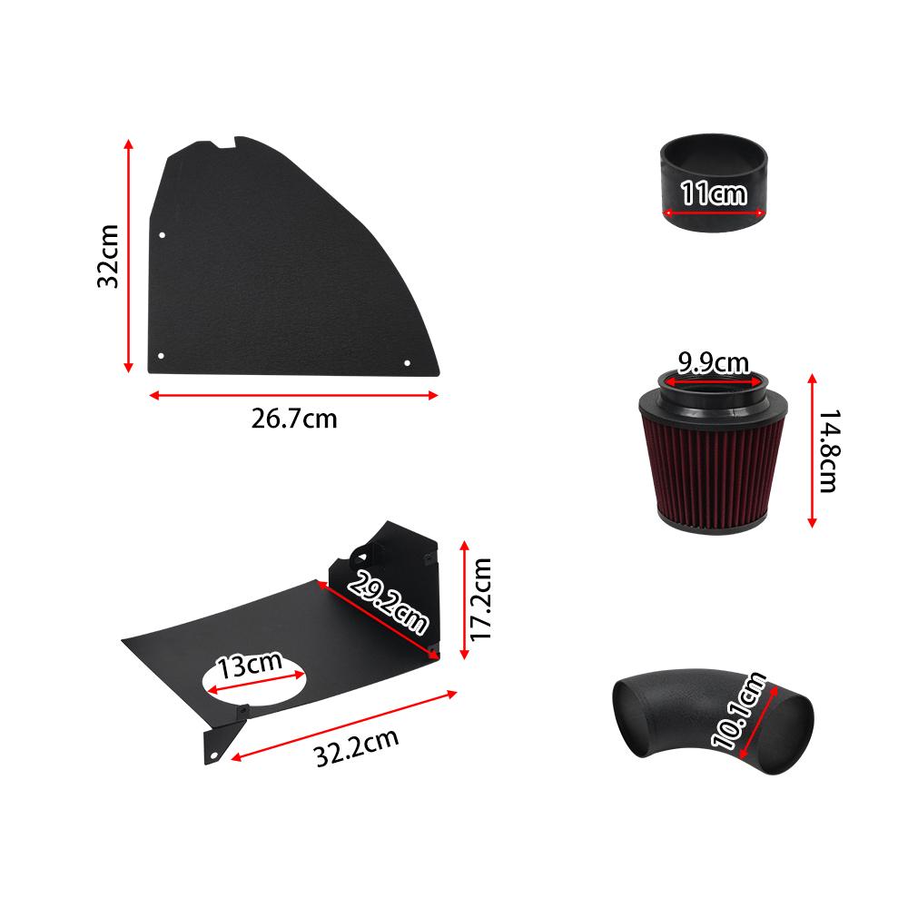 Black Cold Air Intake System Kit with Heat Shield Compatible For BMW M240i G42/M340i G20 G21/M440i G22 G23 B58 3.0T